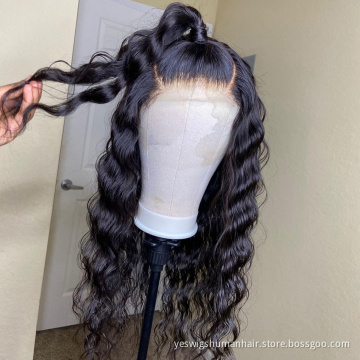 Cheap Deep Curly Wave Raw Brazilian Virgin Human Hair Lace Closure Wig Vendor Hd Full Transparent Lace Front Wig For Black Women